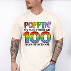 Poppin My Way Through 100 Days Of School Theme T-shirt, Hoodie, Sweatshirt