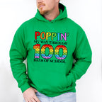 Poppin My Way Through 100 Days Of School Theme T-shirt, Hoodie, Sweatshirt