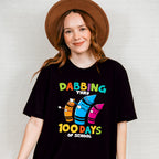 Dabbing Thru 100 Days Of School Theme T-shirt, Hoodie, Sweatshirt