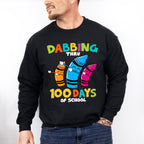 Dabbing Thru 100 Days Of School Theme T-shirt, Hoodie, Sweatshirt