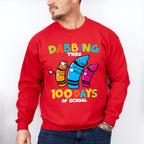 Dabbing Thru 100 Days Of School Theme T-shirt, Hoodie, Sweatshirt