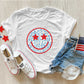 Smiley Face ,4th of July Theme T-shirt, Hoodie, Sweatshirt