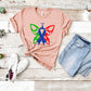 Autism Ribbon Butterfly, Autism Theme T-shirt, Hoodie, Sweatshirt