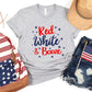 Red, White & Booze , 4th of July Theme T-shirt, Hoodie, Sweatshirt