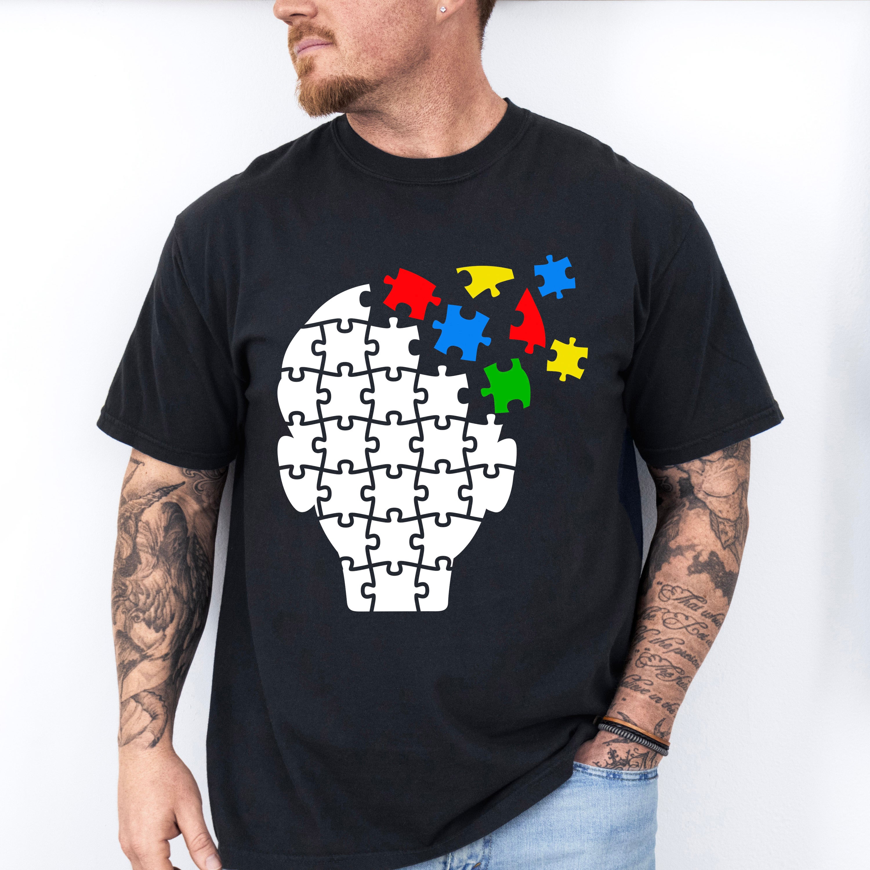 Autism Head, Autism Theme T-shirt, Hoodie, Sweatshirt