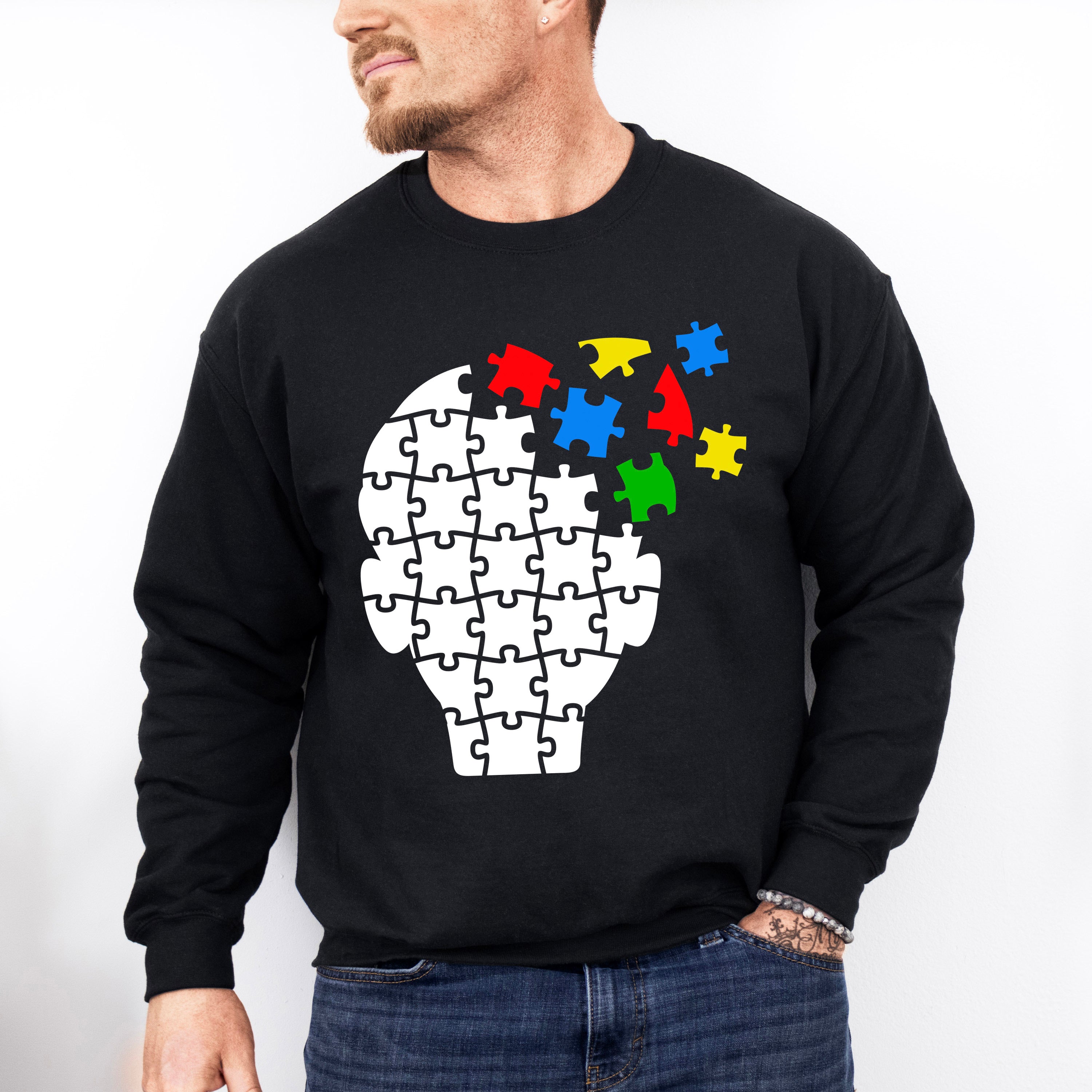 Autism Head, Autism Theme T-shirt, Hoodie, Sweatshirt