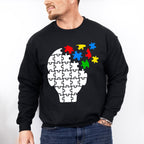 Autism Head, Autism Theme T-shirt, Hoodie, Sweatshirt