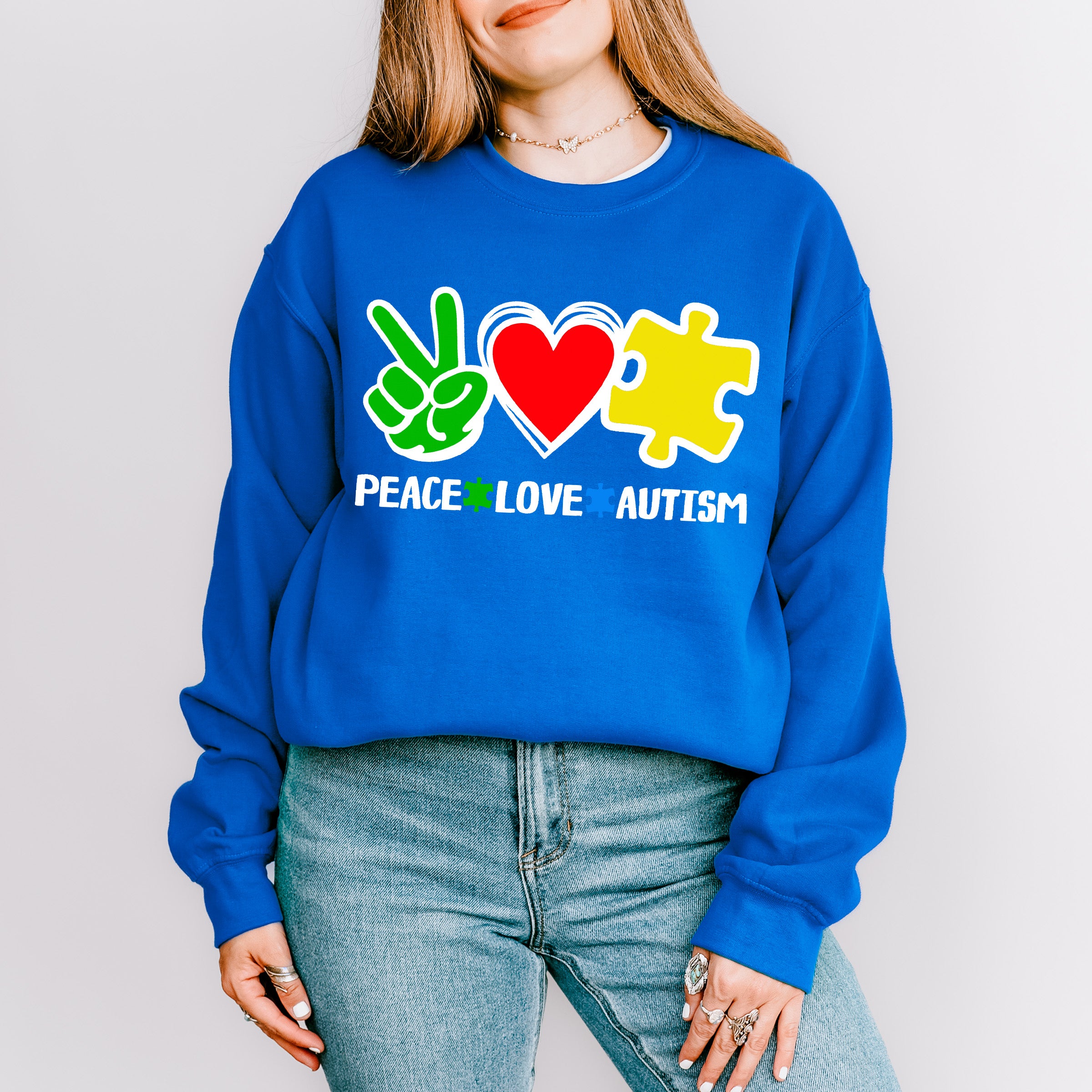 Peace Love Autism, Autism Theme T-shirt, Hoodie, Sweatshirt