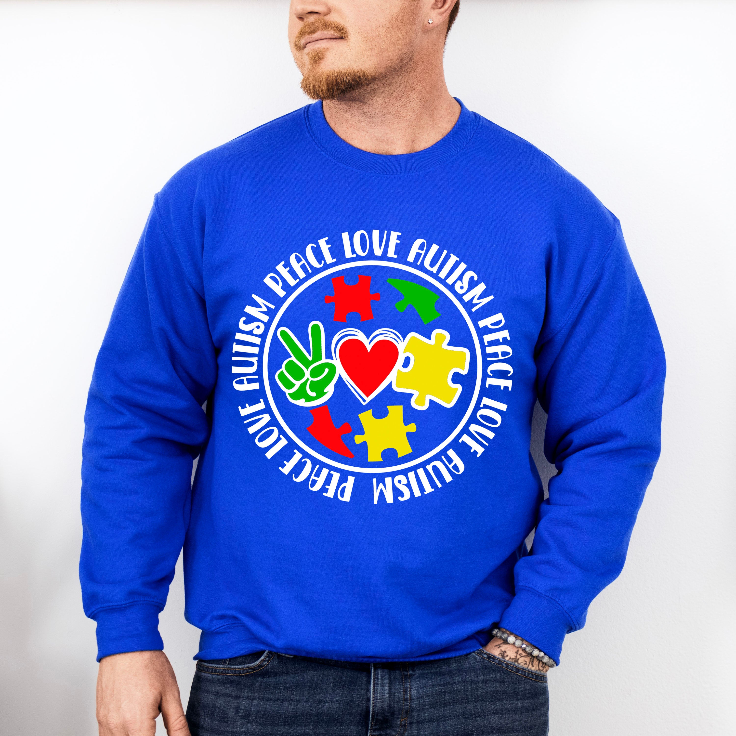 Peace Love Autism, Autism Theme T-shirt, Hoodie, Sweatshirt
