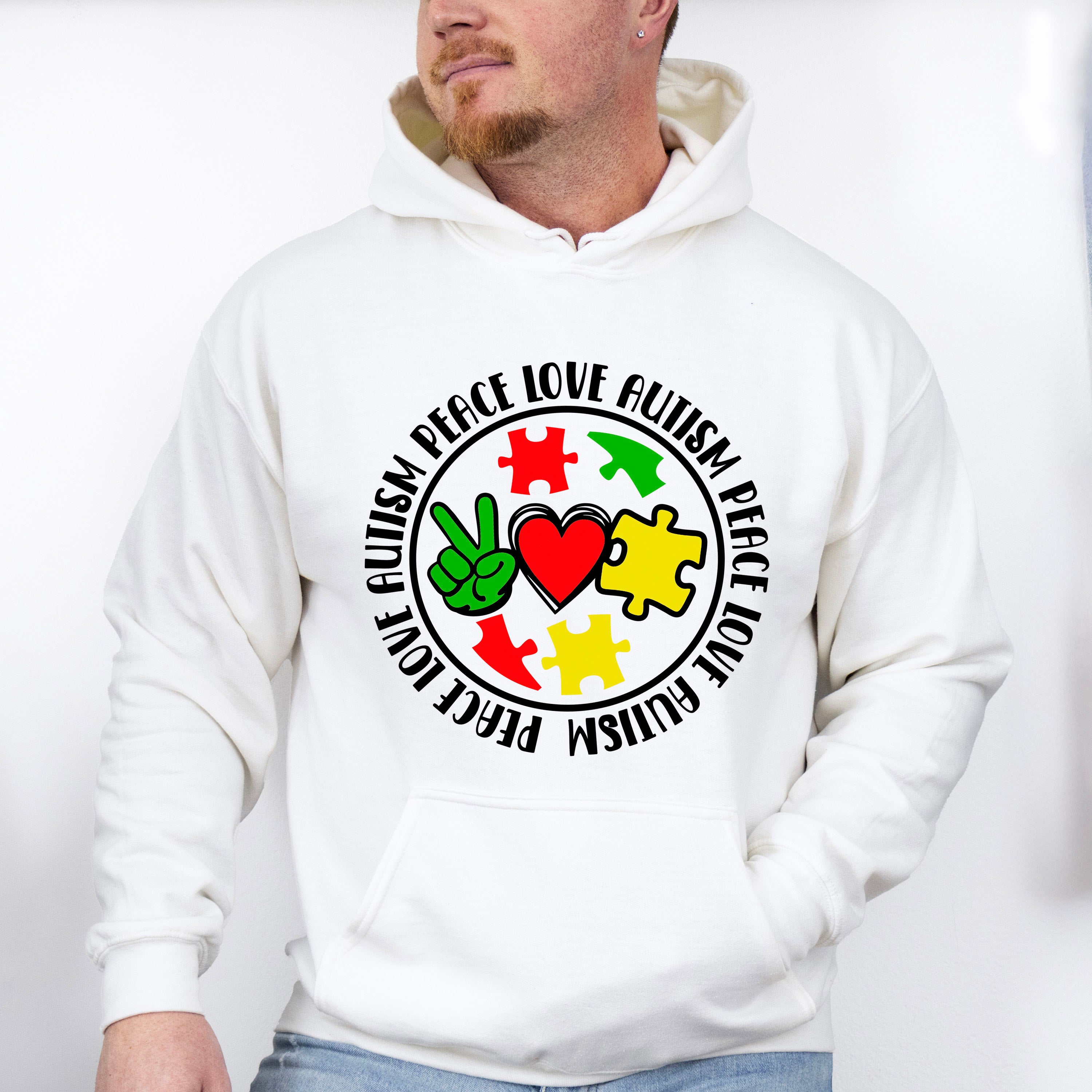 Peace Love Autism, Autism Theme T-shirt, Hoodie, Sweatshirt
