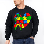 Autism Heart and Ribbon, Autism Theme T-shirt, Hoodie, Sweatshirt
