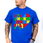 Autism Heart and Ribbon, Autism Theme T-shirt, Hoodie, Sweatshirt