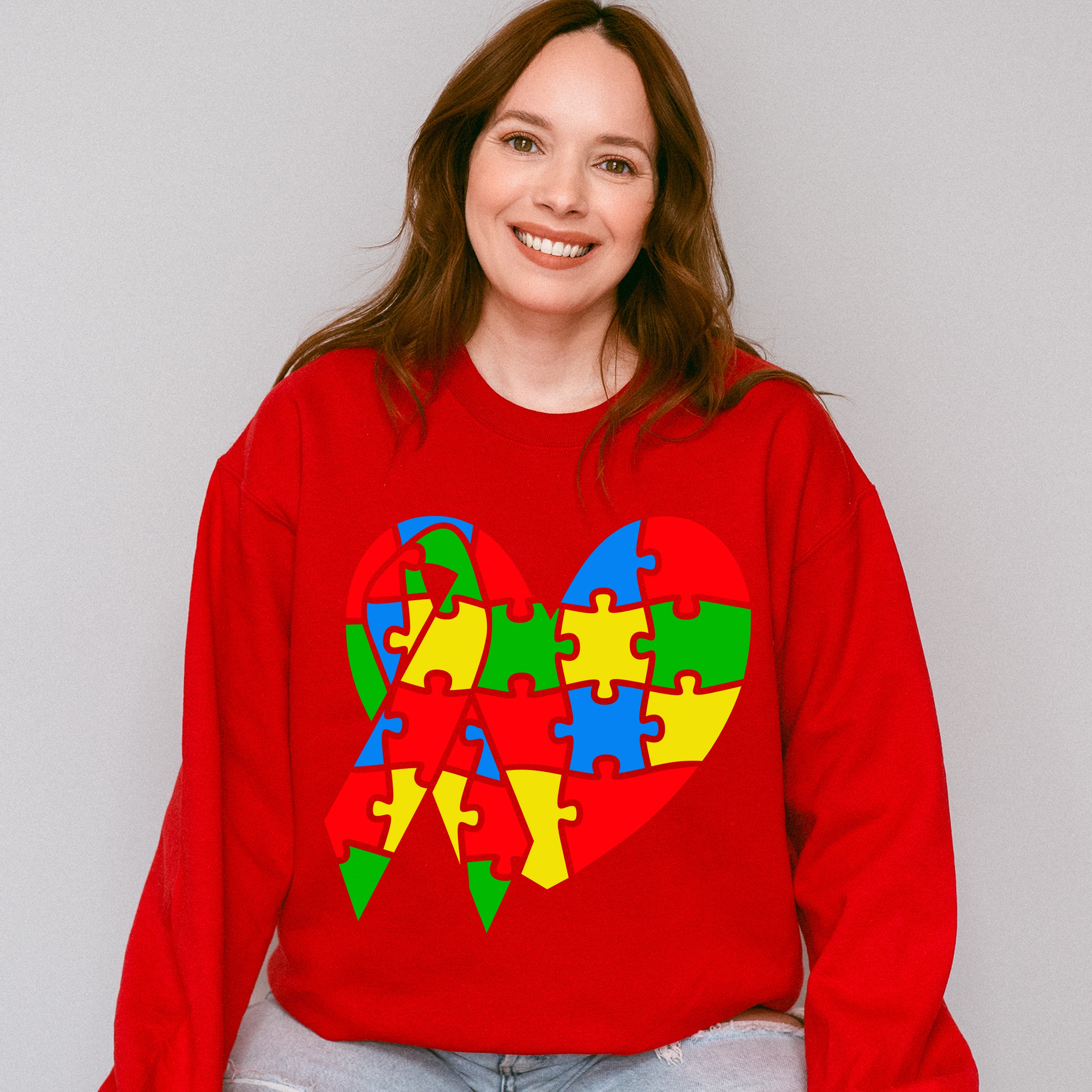Autism Heart and Ribbon, Autism Theme T-shirt, Hoodie, Sweatshirt