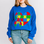 Autism Heart and Ribbon, Autism Theme T-shirt, Hoodie, Sweatshirt