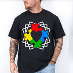 Autism Puzzle Heart, Autism Theme T-shirt, Hoodie, Sweatshirt