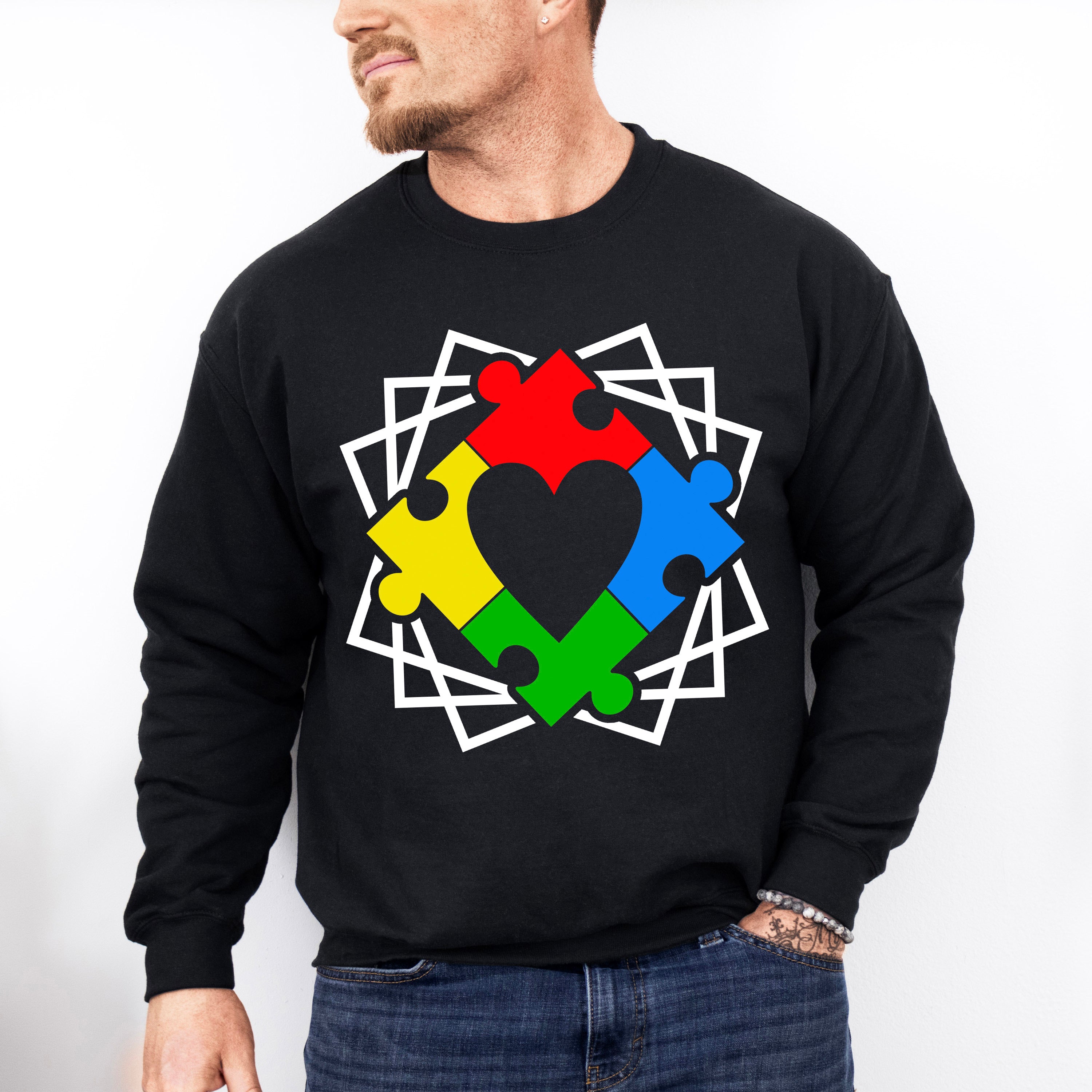 Autism Puzzle Heart, Autism Theme T-shirt, Hoodie, Sweatshirt