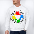 Autism Puzzle Heart, Autism Theme T-shirt, Hoodie, Sweatshirt