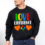 Love Difference, Autism Theme T-shirt, Hoodie, Sweatshirt