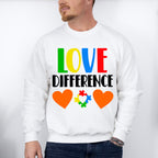 Love Difference, Autism Theme T-shirt, Hoodie, Sweatshirt