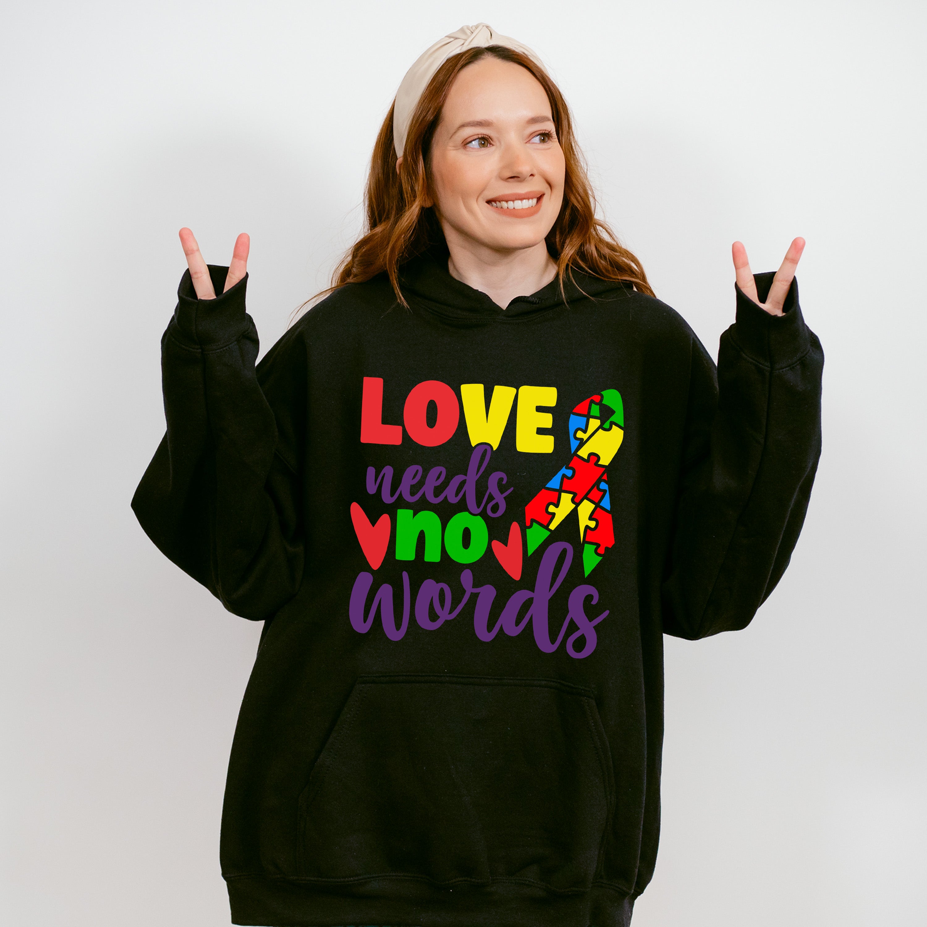 Love Needs No Words, Autism Theme T-shirt, Hoodie, Sweatshirt