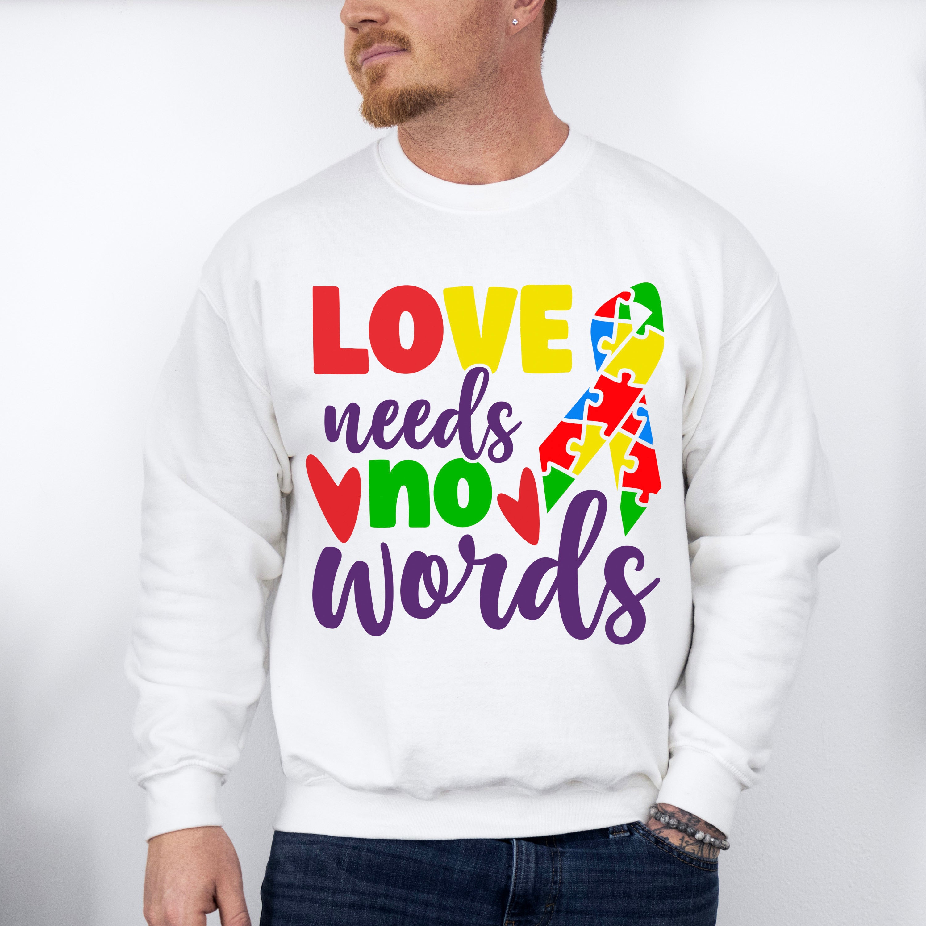 Love Needs No Words, Autism Theme T-shirt, Hoodie, Sweatshirt