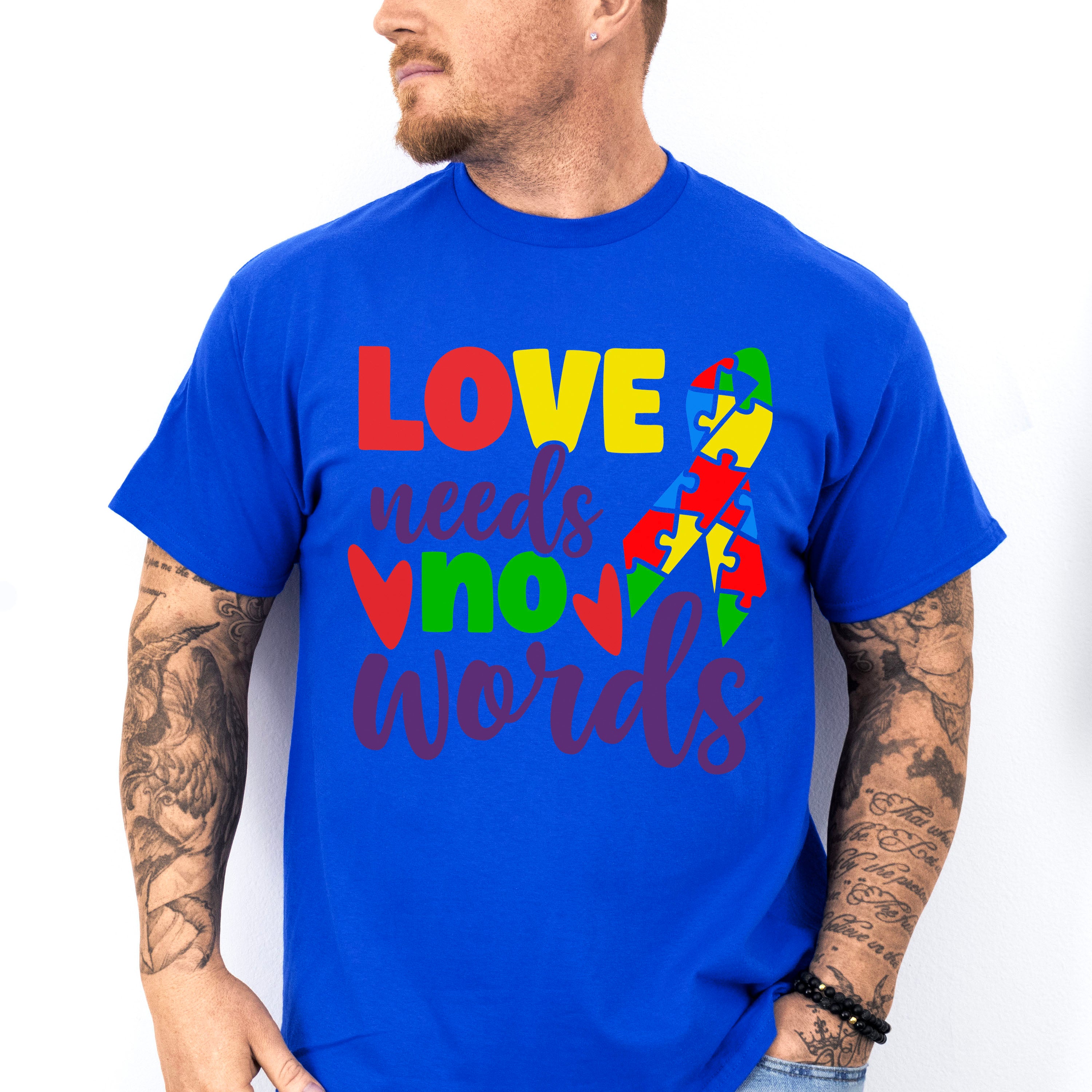 Love Needs No Words, Autism Theme T-shirt, Hoodie, Sweatshirt