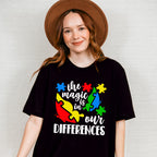 The Magic is In Our Differences, Autism Theme T-shirt, Hoodie, Sweatshirt