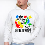 The Magic is In Our Differences, Autism Theme T-shirt, Hoodie, Sweatshirt