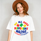 We All Have Different Abilities, Autism Theme T-shirt, Hoodie, Sweatshirt