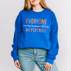 Everyone Communicates Differently, Autism Theme T-shirt, Hoodie, Sweatshirt