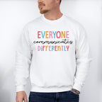 Everyone Communicates Differently, Autism Theme T-shirt, Hoodie, Sweatshirt