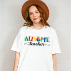 Ausome Teacher, Autism Theme T-shirt, Hoodie, Sweatshirt