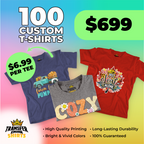 100 Gildan HeavyCotton® Custom T-shirts Bundle