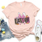 Happy Easter White Bunny Easter Day Unisex Crewneck T-Shirt Sweatshirt Hoodie