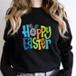 Hoppy Easter Blue Bunny Face Easter Day Unisex Crewneck T-Shirt Sweatshirt Hoodie
