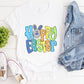 Hoppy Easter Blue Bunny Face Easter Day Unisex Crewneck T-Shirt Sweatshirt Hoodie