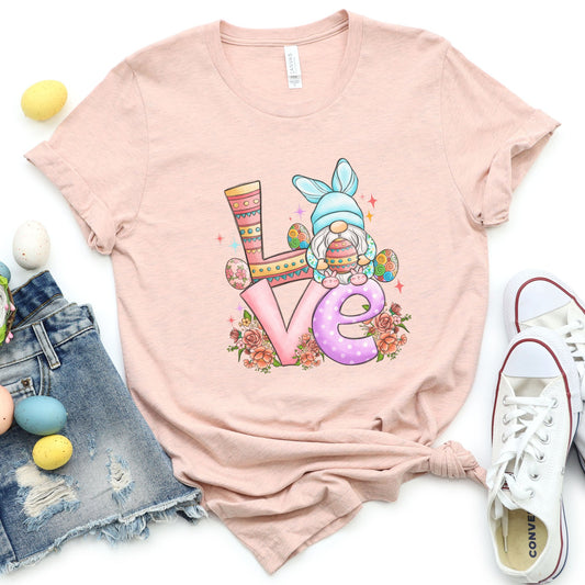 Love Gnome Easter Day Unisex Crewneck T-Shirt Sweatshirt Hoodie
