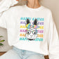 Rainbow Easter Bunny Easter Day Unisex Crewneck T-Shirt Sweatshirt Hoodie