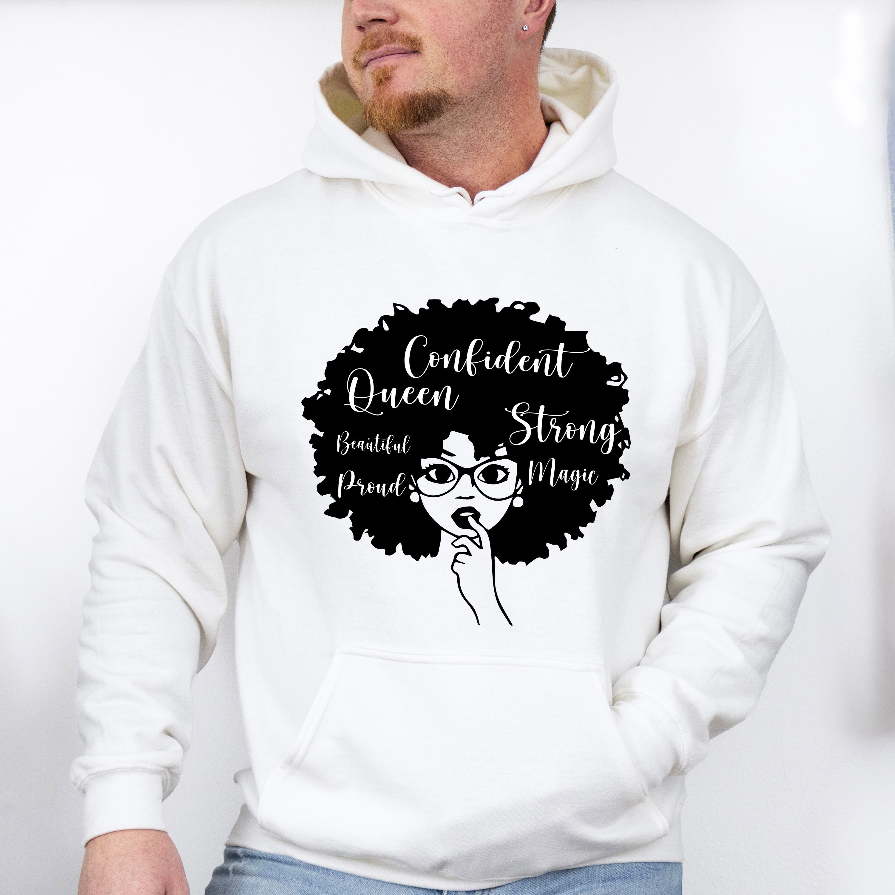 Afro Queen Glasses Design Juneteenth Unisex Crewneck T-Shirt Sweatshirt Hoodie