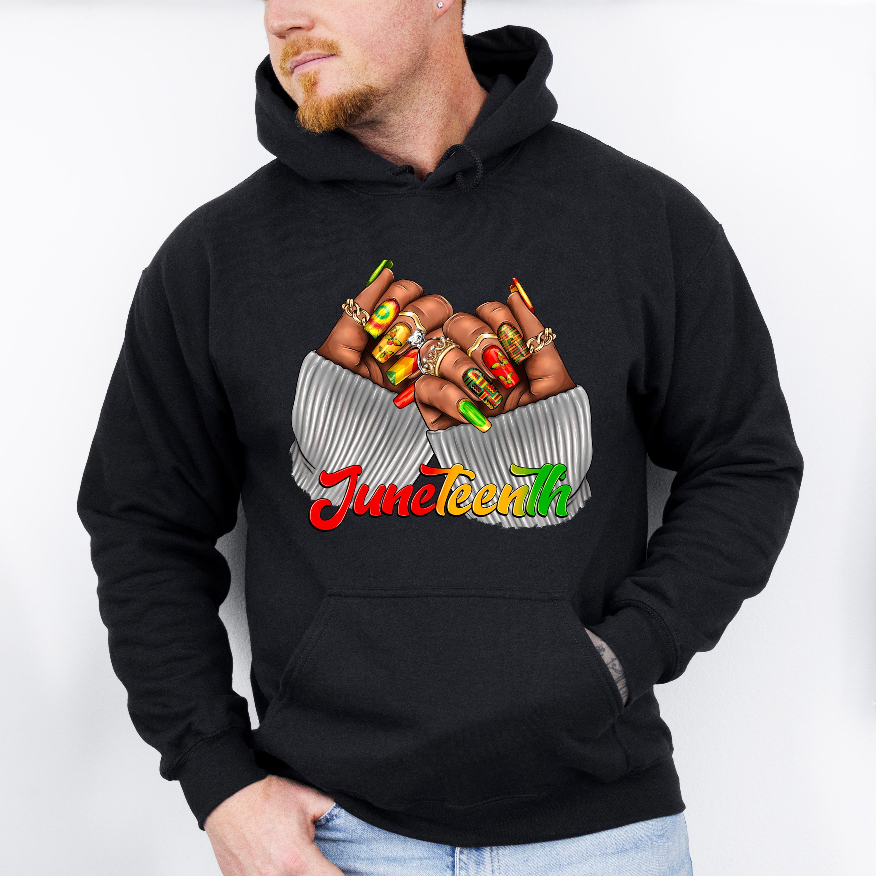 Juneteenth Nails Design - Juneteenth Unisex Crewneck T-Shirt Sweatshirt Hoodie