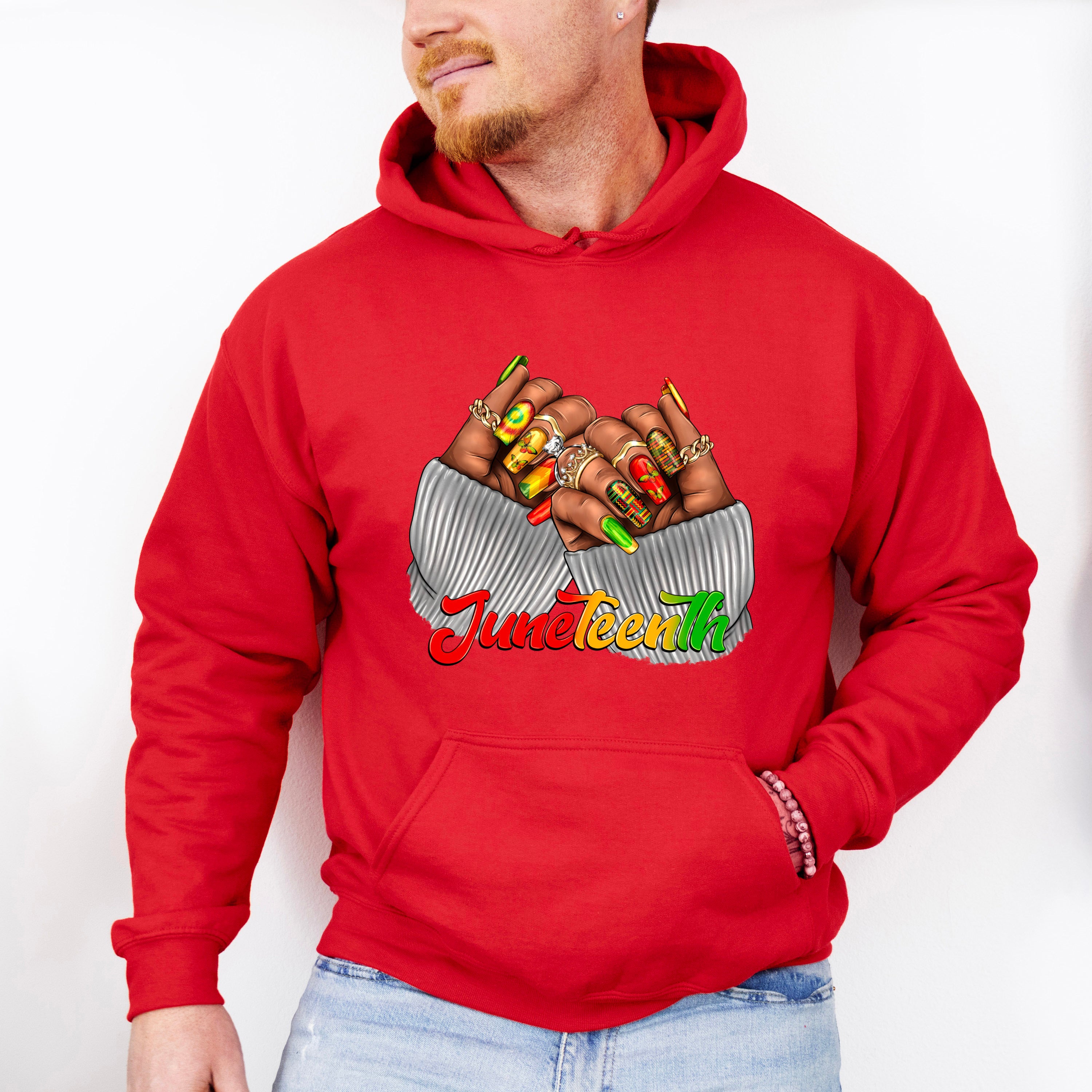 Juneteenth Nails Design - Juneteenth Unisex Crewneck T-Shirt Sweatshirt Hoodie