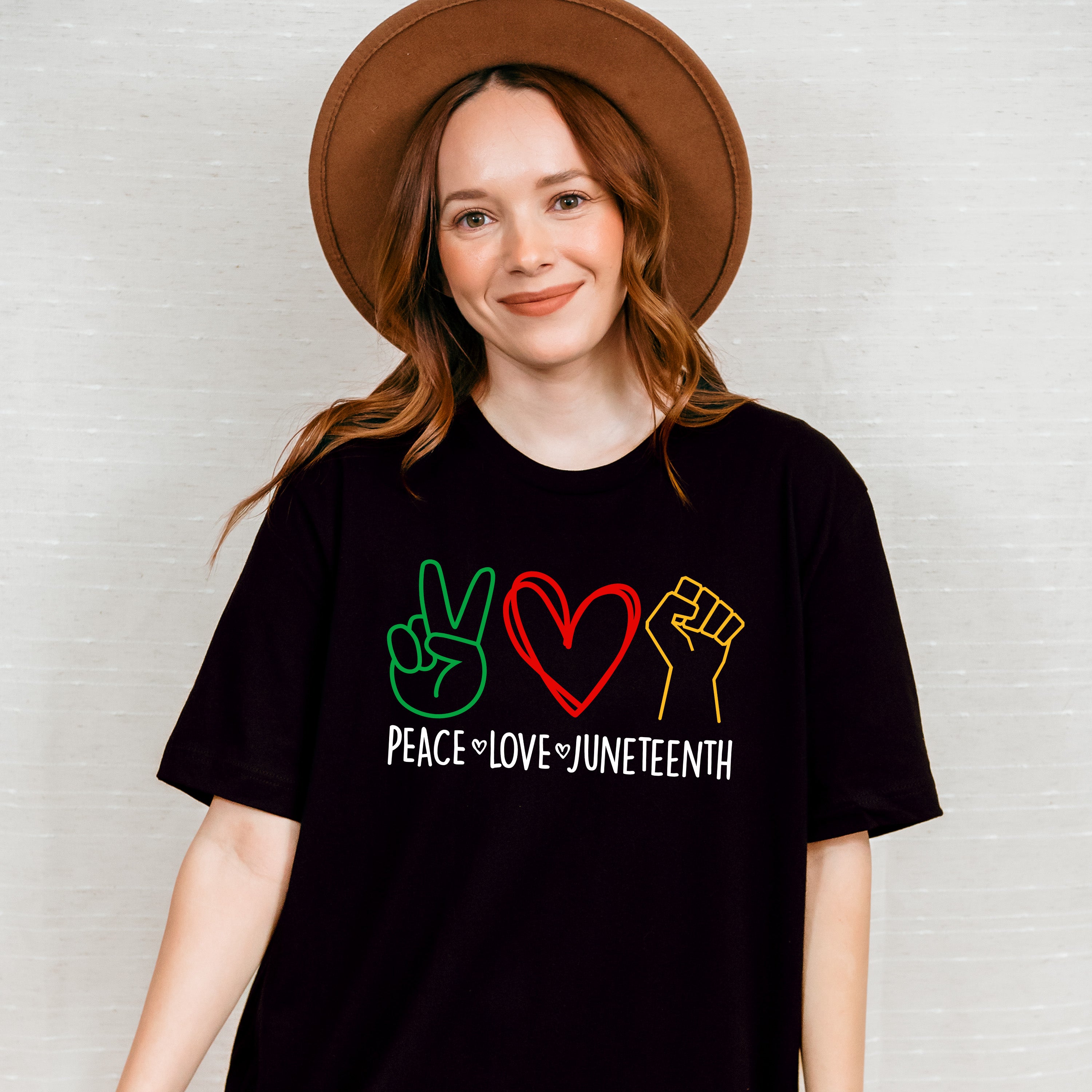 Peace Love Juneteenth - Juneteenth Unisex Crewneck T-Shirt Sweatshirt Hoodie
