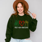 Peace Love Juneteenth - Juneteenth Unisex Crewneck T-Shirt Sweatshirt Hoodie