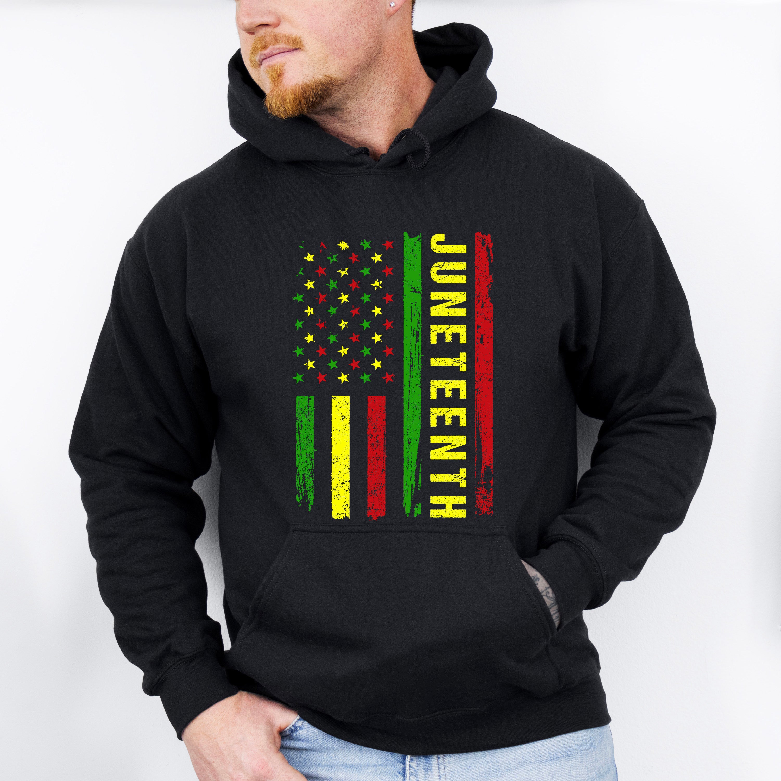 Juneteenth USA Flag - Juneteenth Unisex Crewneck T-Shirt Sweatshirt Hoodie