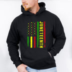 Juneteenth USA Flag - Juneteenth Unisex Crewneck T-Shirt Sweatshirt Hoodie