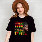 Juneteenth 1865 Because My Ancestors Were Not Free In 1776 - Juneteenth Unisex Crewneck T-Shirt Sweatshirt Hoodie