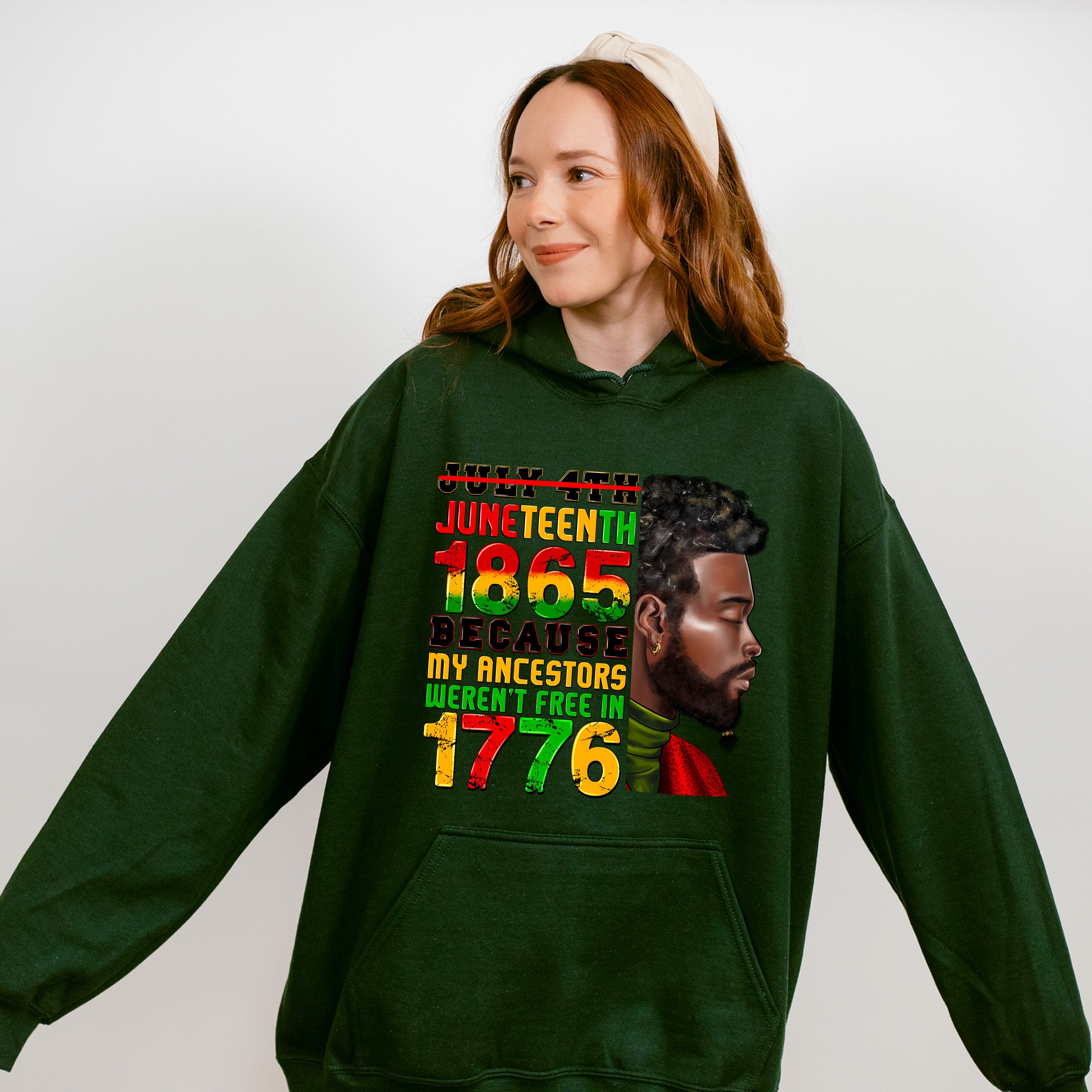 Juneteenth 1865 Because My Ancestors Were Not Free In 1776 - Juneteenth Unisex Crewneck T-Shirt Sweatshirt Hoodie