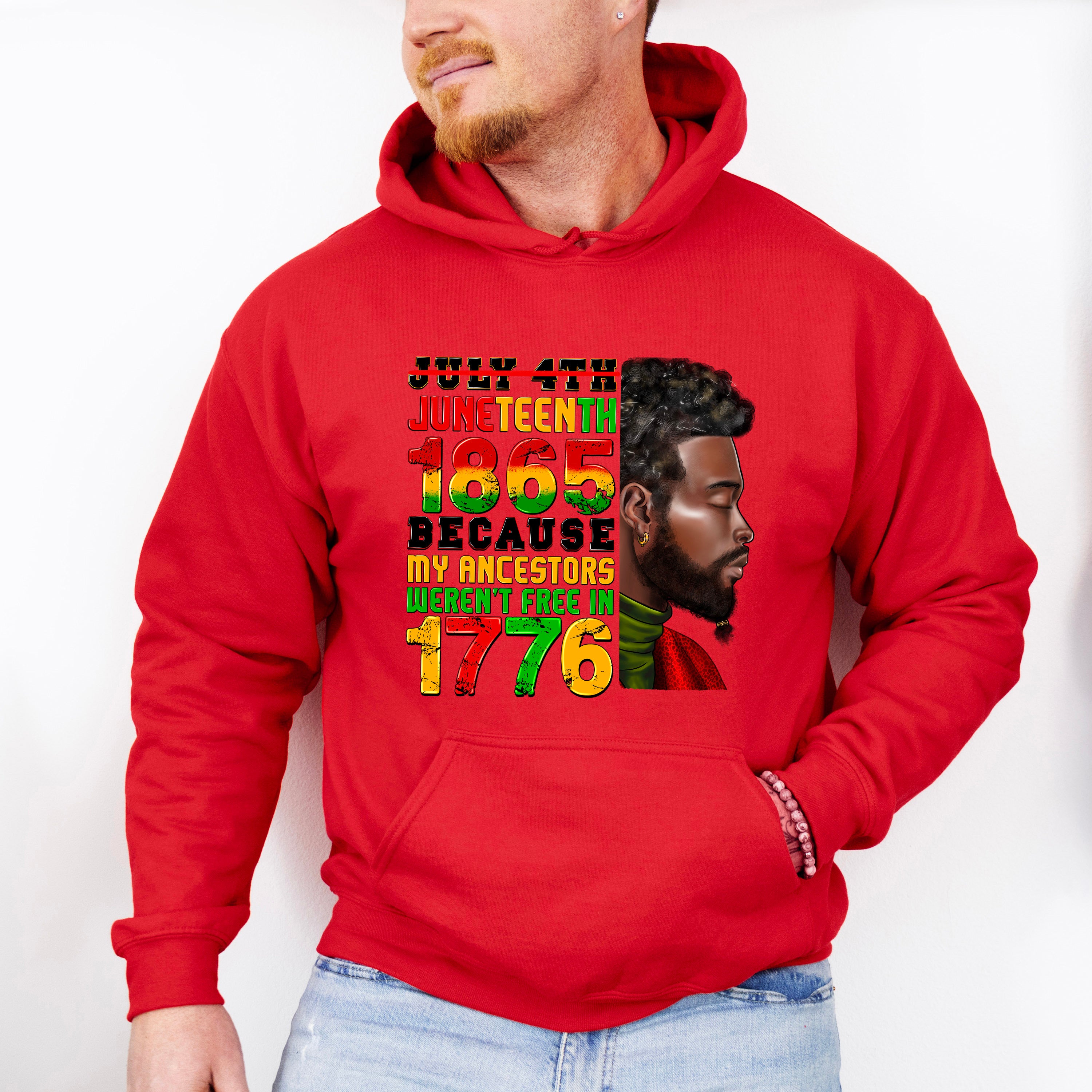 Juneteenth 1865 Because My Ancestors Were Not Free In 1776 - Juneteenth Unisex Crewneck T-Shirt Sweatshirt Hoodie