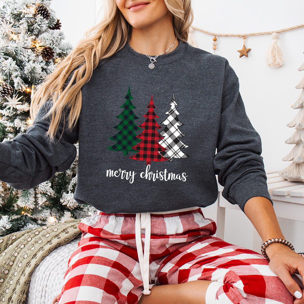 Merry Christmas Tree - Christmas Unisex Crewneck T-Shirt Sweatshirt Hoodie