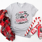 I Run On Coffee And Christmas Cheer Design - Christmas Unisex Crewneck T-Shirt Sweatshirt Hoodie